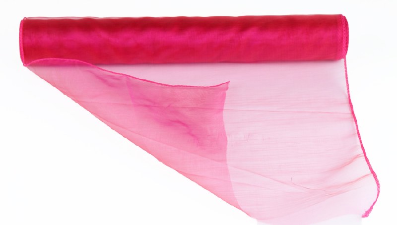 Picture of Dark PInk Organza Fabric 0.4m x 10m